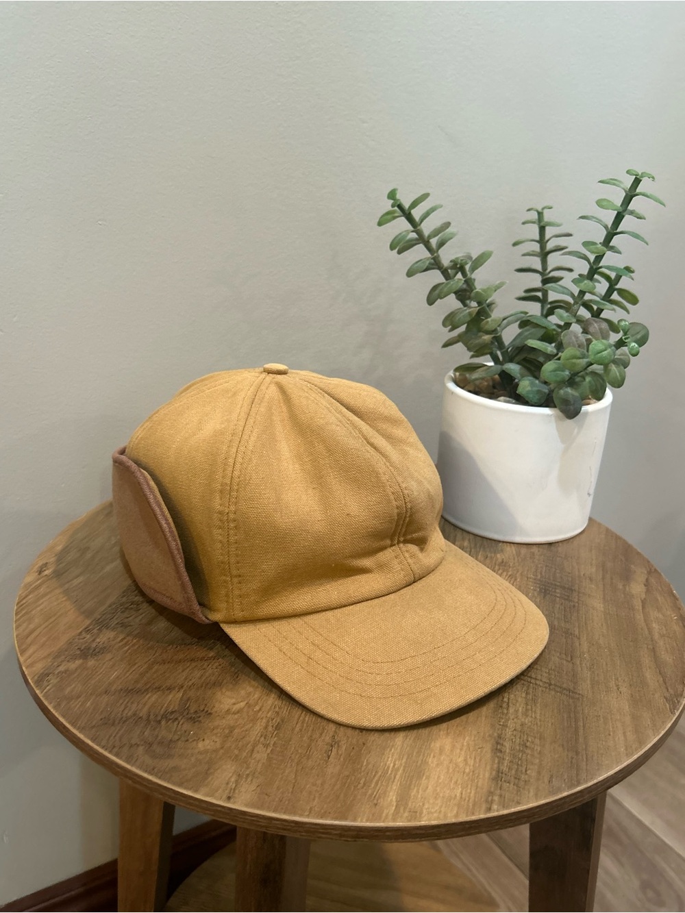 Dickies Ear Flap Cap Hat Large Canvas Work Hunting Trapper Tan Brown